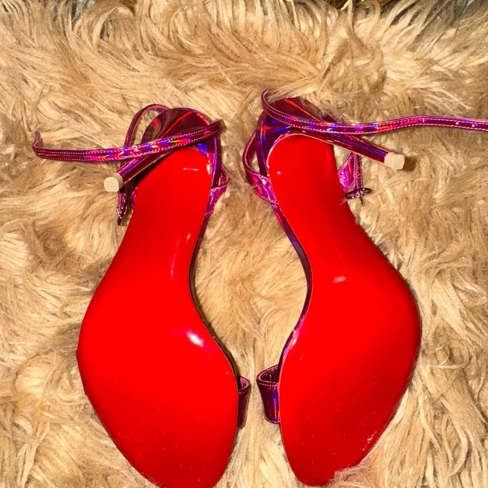 Christian Louboutin Iridescent Pink Heels - Picture 2 of 5